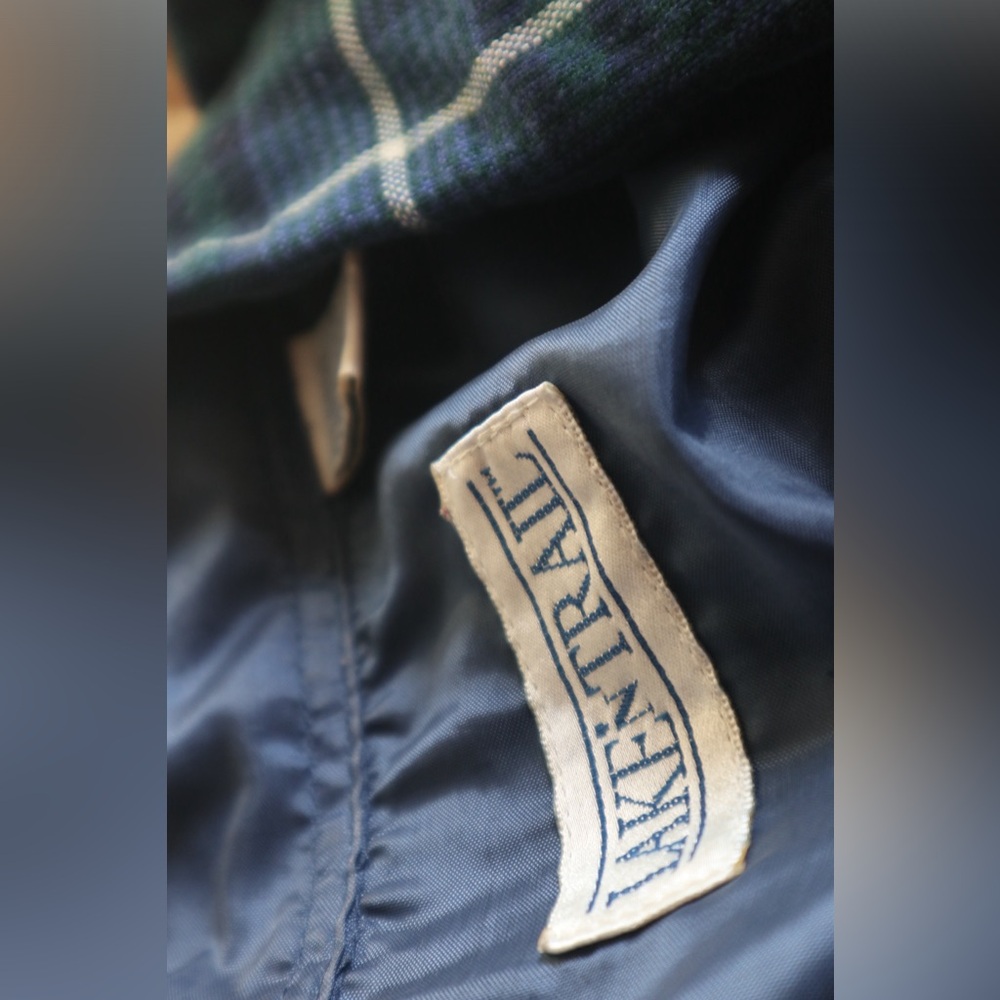 L - Vintage Lake N Trail plaid button button